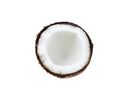Coconut isolated on white background. Space for text or design.の写真素材