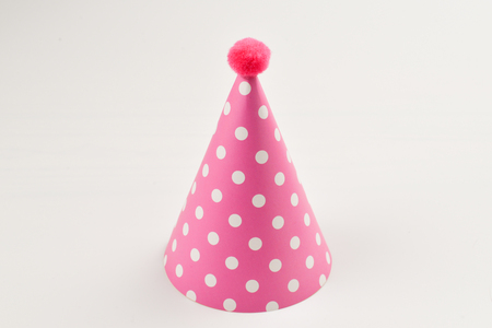 Birthday cap isolated on white background.の写真素材