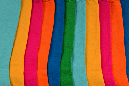 Colorful collection of cotton socks.の写真素材