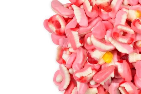Assorted gummy candies. Top view. Jelly  sweets.の写真素材