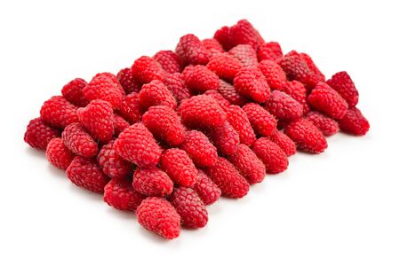 Raspberry as a background, top view.