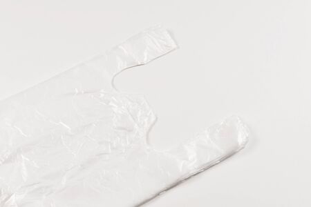 Cellophane bag on a white background. Top view.の写真素材