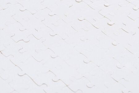 White puzzle background. Top view.の写真素材