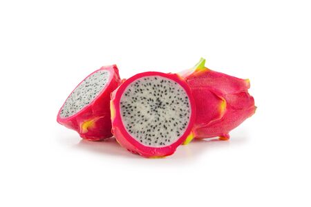 Sweet tasty dragon fruit or pitaya isolated on white background.の写真素材