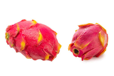 Sweet tasty dragon fruit or pitaya isolated on white background.の写真素材