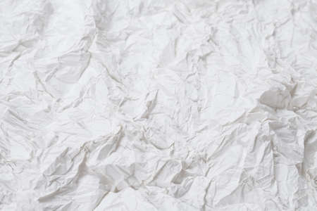 Crumpled white paper background. Top view.の写真素材