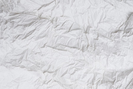 Crumpled white paper background. Top view.の写真素材