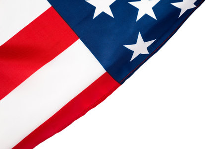 American flag as a background. Top view.の写真素材