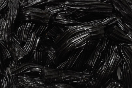 Jelly anise candy. Top view. Delicious gelatin candies.