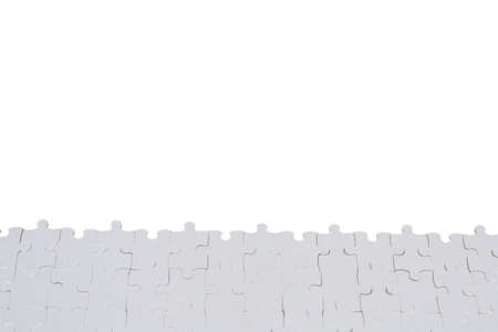White puzzle background. Top view.の写真素材
