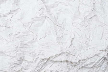 Crumpled white paper background. Top view.の写真素材