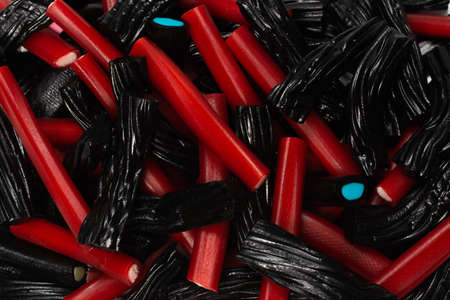 Mix of tasty jelly candies. Top view.の写真素材