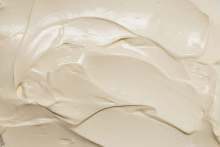 White whipped cream texture. Top view.の写真素材
