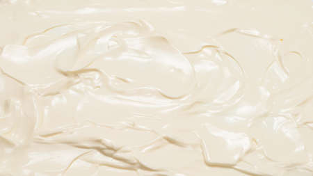 White whipped cream texture. Top view.