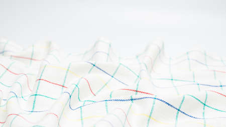 White napkin isolated on white background. Copy space.