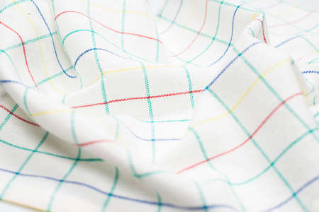 White napkin isolated on white background. Copy space.