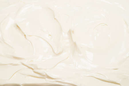 White whipped cream texture. Top view.の写真素材