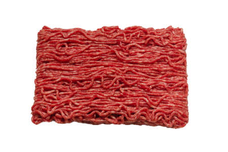 Raw beef minced meat background. Top view.の写真素材