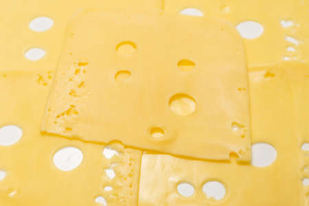 Cheese slice isolated on white background.
