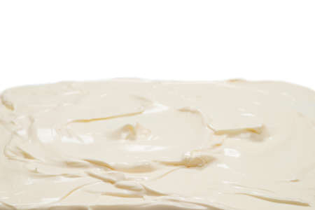 White whipped cream texture. Top view.の写真素材