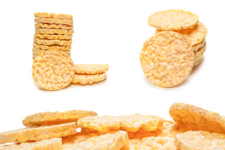 Rice wafer isolated on white background.の写真素材