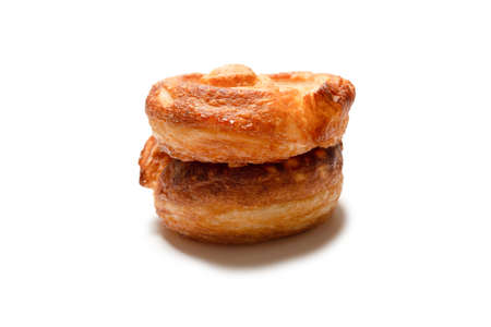 Tasty puff isolated on a white background. Top view.の写真素材