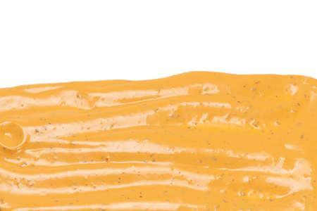 Whipped delicious sauce texture. Hamburger sauce background. Top view.の写真素材