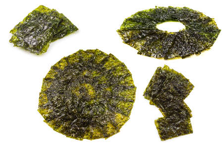 Nori seaweed isolated on white.
