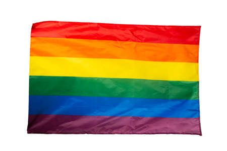 Rainbow flag as a background. Top view. LGBT flag.