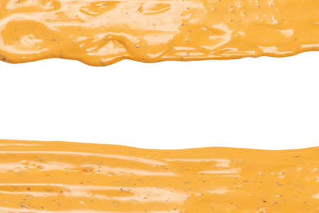 Whipped delicious sauce texture. Hamburger sauce background. Top view.の写真素材