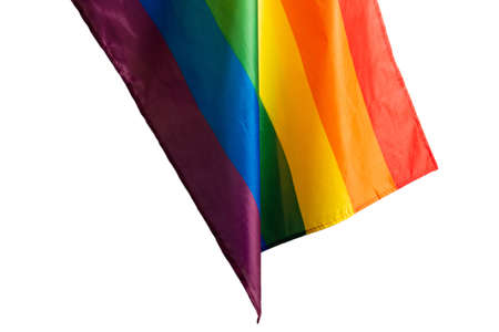 Rainbow flag as a background. Top view. LGBT flag.の写真素材
