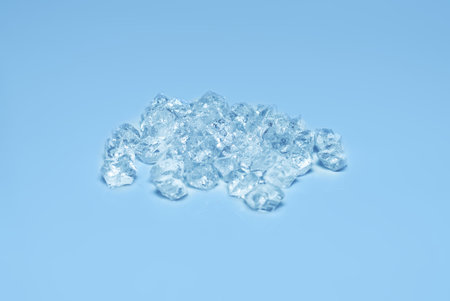 Ice crystal cubes, space for text or design.