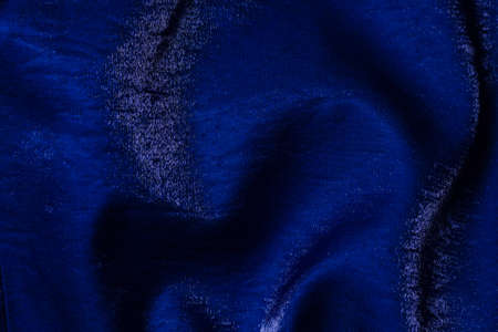 Purple shiny fabric as a background. Top view.の写真素材
