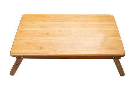 Wooden table isolated on a white background. Top view.の写真素材