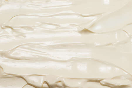 White whipped cream texture. Top view.