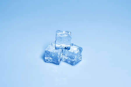Ice crystal cubes, space for text or design.