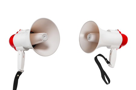 Megaphone isolated on a white background.の写真素材