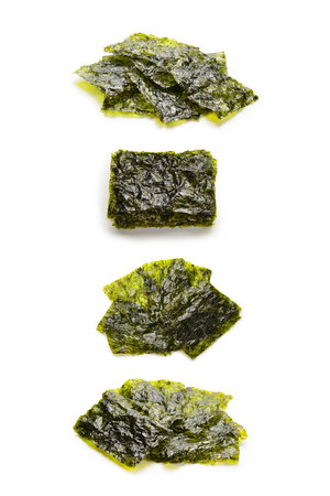 Nori seaweed isolated on white.の写真素材