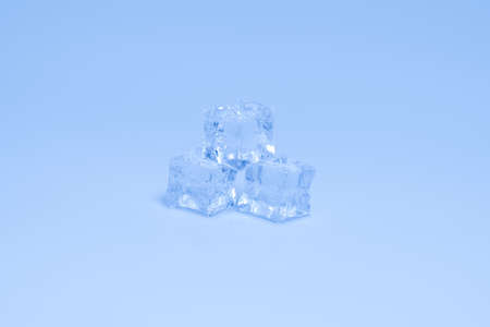 Ice crystal cubes, space for text or design.