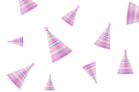 Colorful birthday cap, top view.
