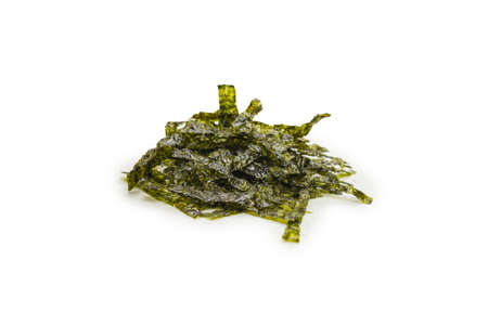 Tasty nori seaweed isolated on a white background.の写真素材