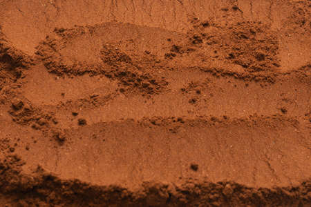 Instant coffee isolated on a background. top view.の写真素材