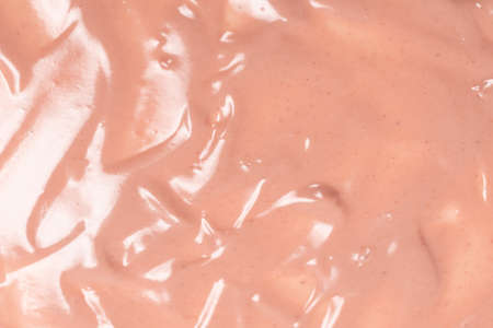 Mushroom sauce as a background. Top view.