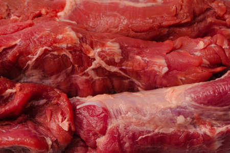 Raw pork tenderloin isolated on a white background. fresh meat.