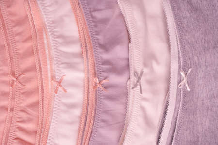 Women cotton panties isolated on a white background.