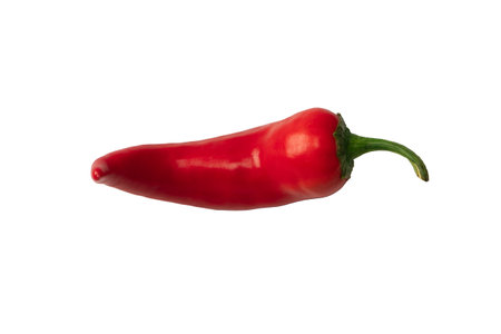 Red hot chili pepper isolated on a white background.