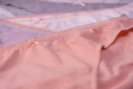 Women cotton panties isolated on a white background.