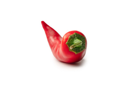 Red hot chili pepper isolated on a white background.の写真素材