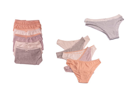 Women cotton panties isolated on a white background.の写真素材