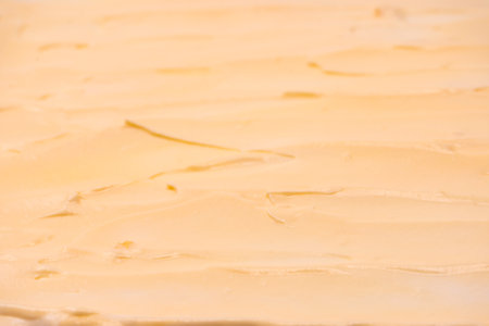 White whipped cream as texture. top view.